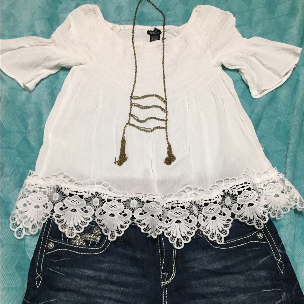 ❌Off shoulder boho top XS❌